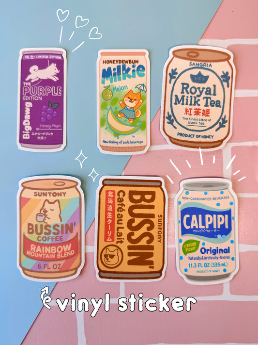 Canned Drinks - Single Vinyl Sticker