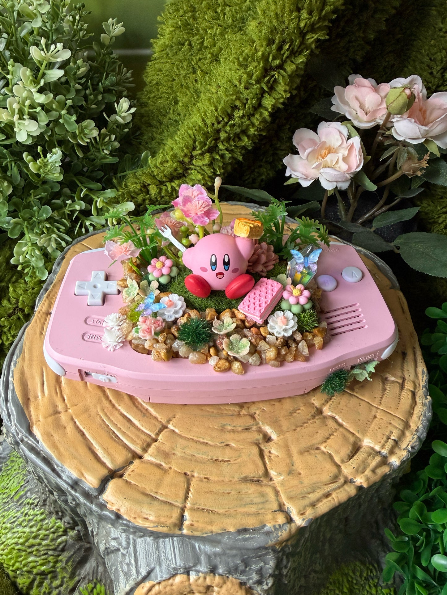 Pink Puff GBA Console Terrarium