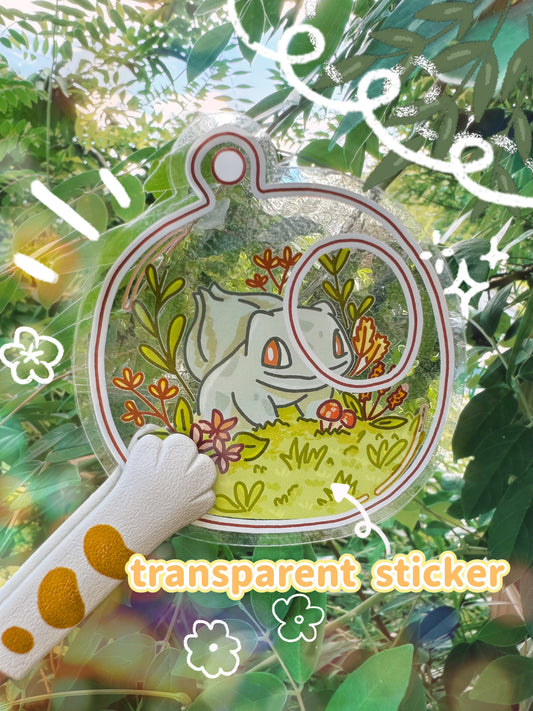 Grass Friend Transparent Terrarium Sticker
