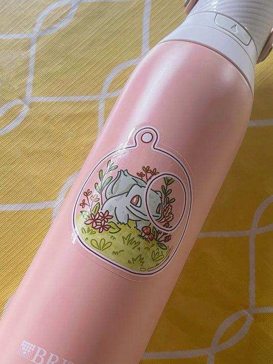 Grass Friend Transparent Terrarium Sticker