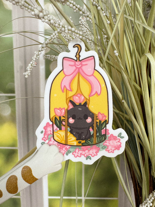 Gentle Cat Cage Vinyl Sticker