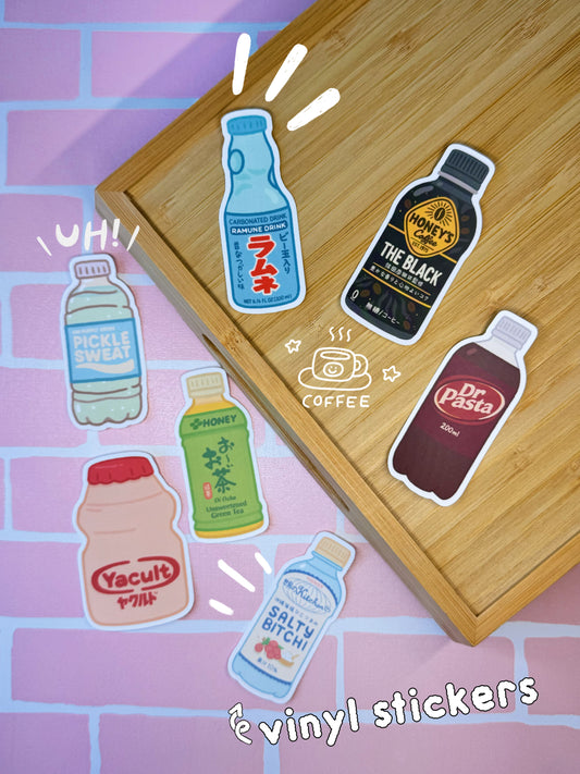Bottled Drinks - Single Vinyl Sticker