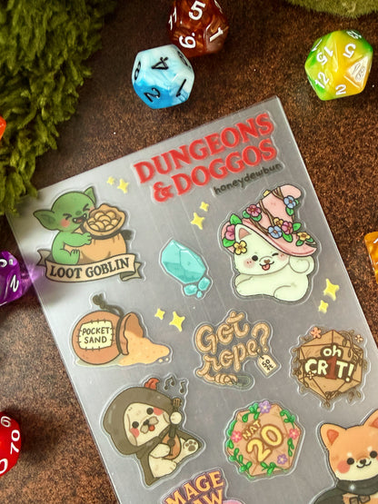 Dungeons & Doggos Sticker Sheet
