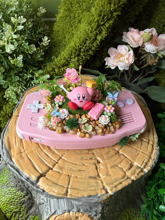Pink Puff GBA Console Terrarium