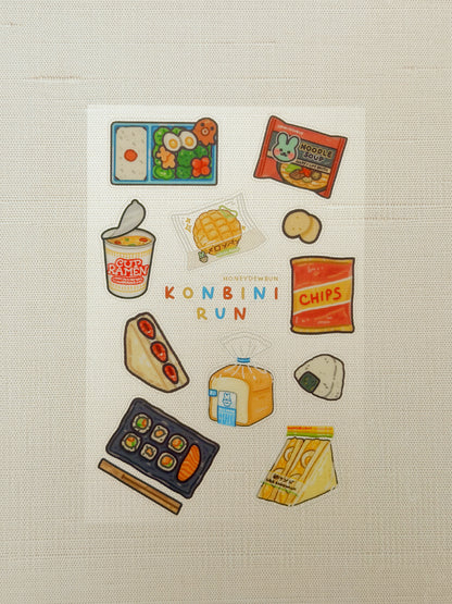 Konbini Run Sticker Sheet
